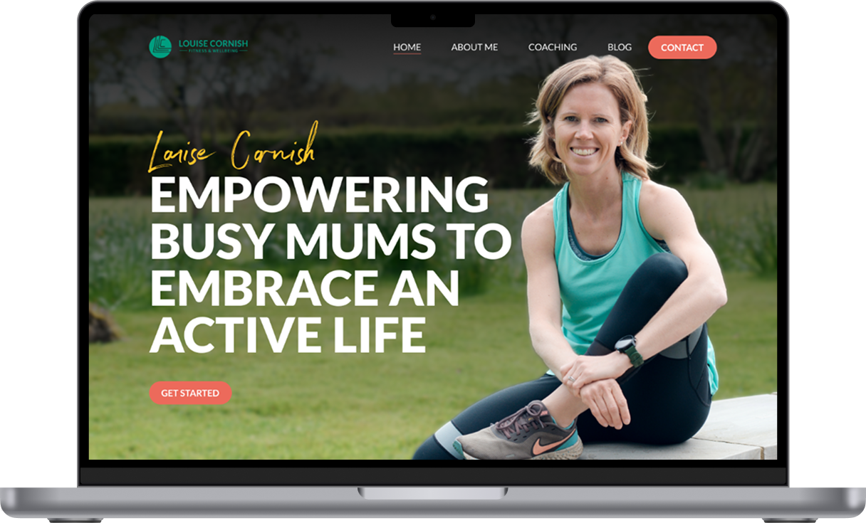 fitness site mockup